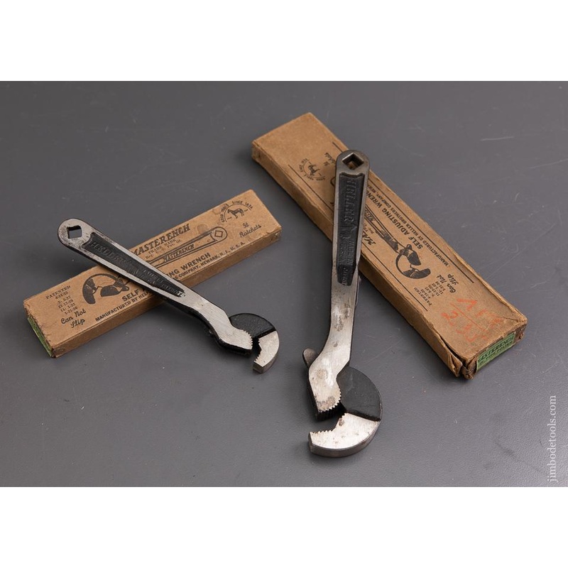 Six inch and Eight inch MASTERENCH Patented Self Adjusting Wrenches MINT in Original Boxes – 92401