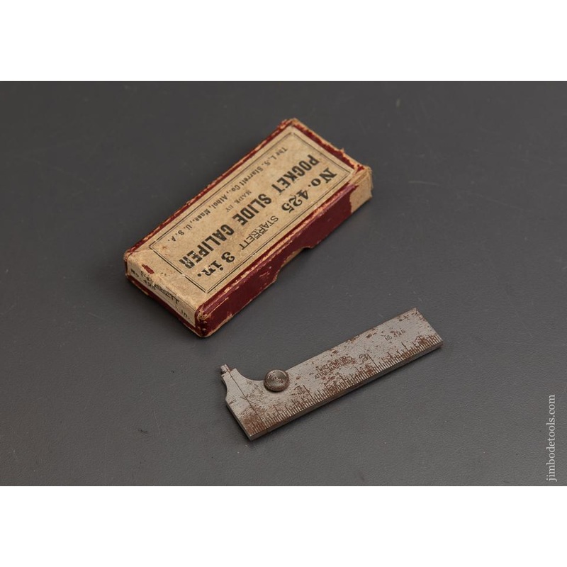 Three inch STARRETT No. 425 Pocket Slide Caliper in Original Box – 88399