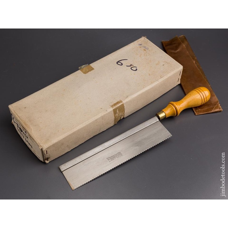 TYZACK TURNER Dovetail Saw MINT in Original Box 15 point 8 inch Rip NEW OLD STOCK – 85557W/BOX