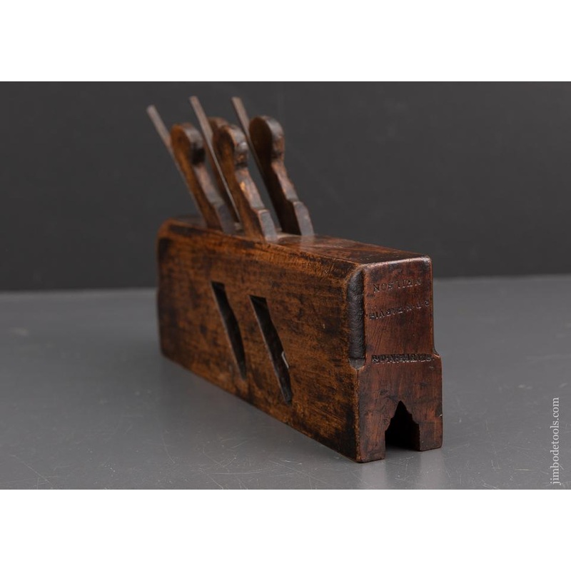 Rare! NELSON (1750-1868) Quadruple Iron Gothic Sash Moulding Plane FINE – EXCALIBUR 28