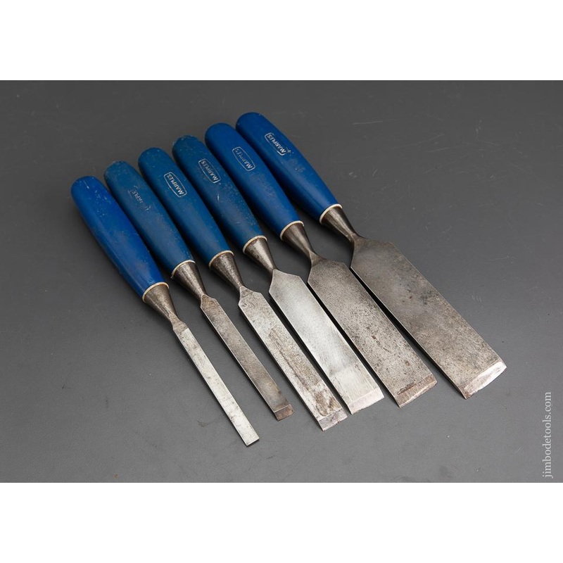 Set of Six MARPLES Blue Chip Firmer Chisels – 93426