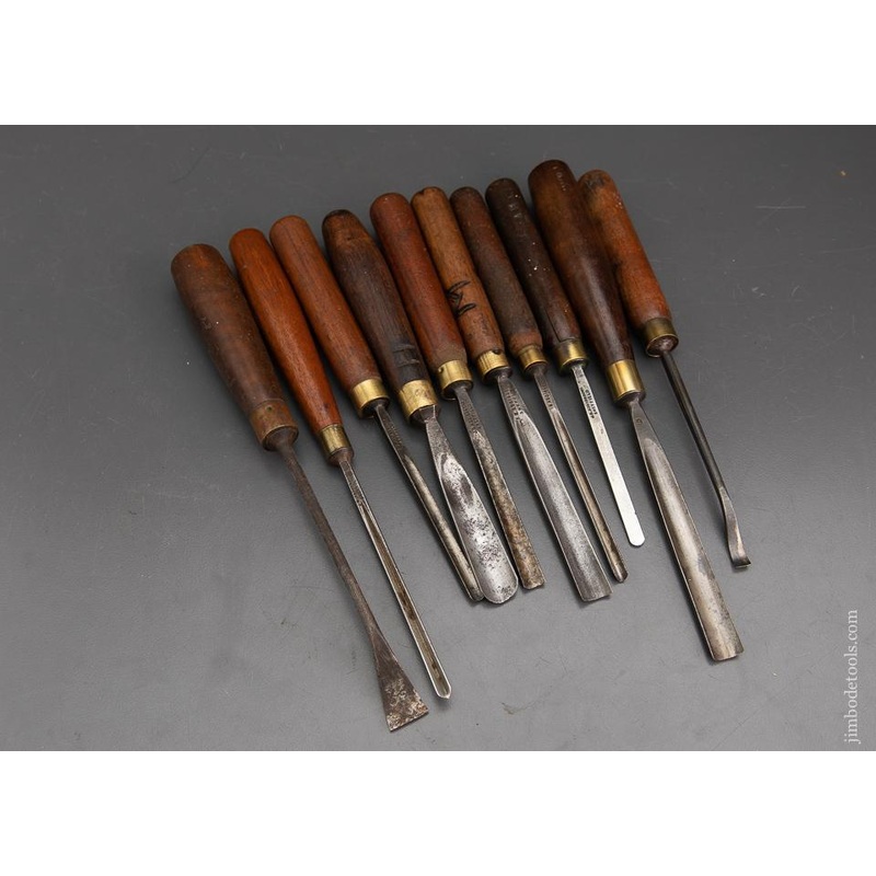 Set of Ten ADDIS Carving Gouges – 93308