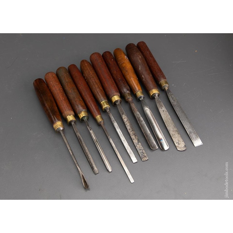 Set of Ten ADDIS Carving Gouges – 93309