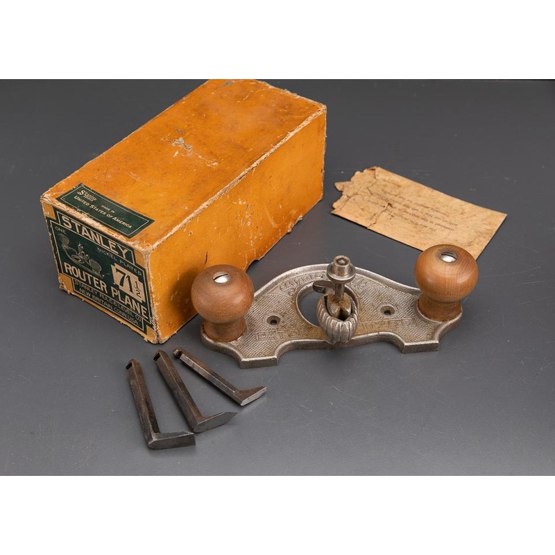 STANLEY No. 71 1/2 Router Plane MINT in Original Box EARLY Type 4 circa 1911-1924 – 93494