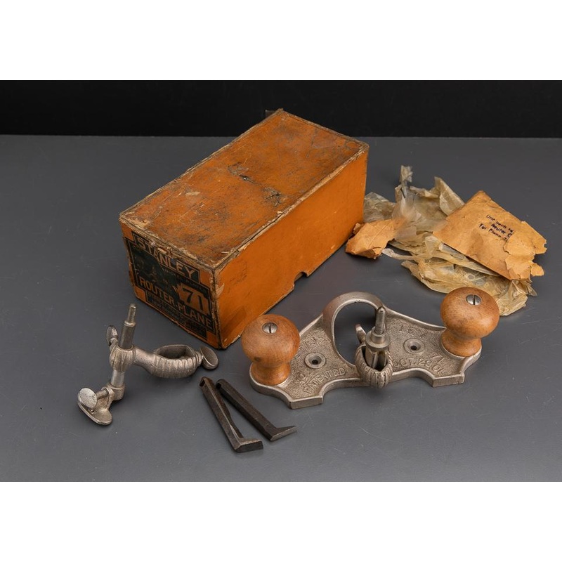 STANLEY No. 71 Router Plane MINT in Original Box EARLY Type 7 circa 1906-1908 – 93495