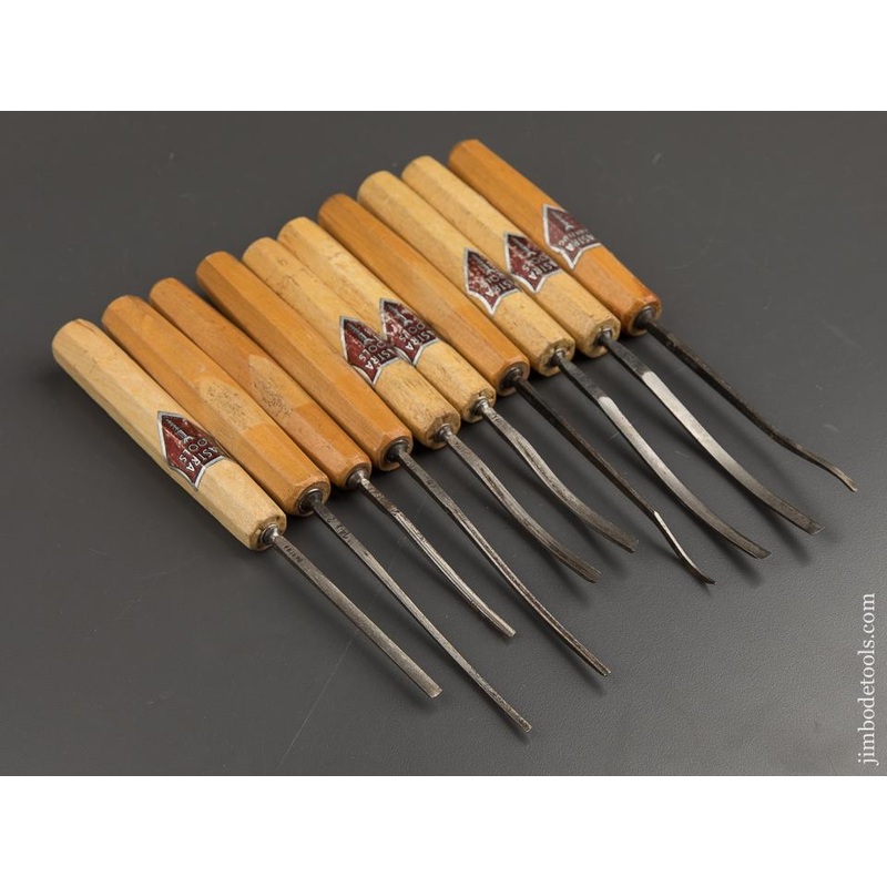 Ten DASTRA German Carving Gouges with Decals — 88642
