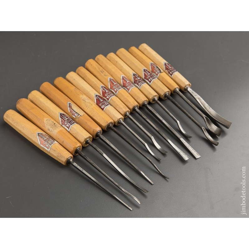 Thirteen DASTRA Carving Gouges with Decals — 88667