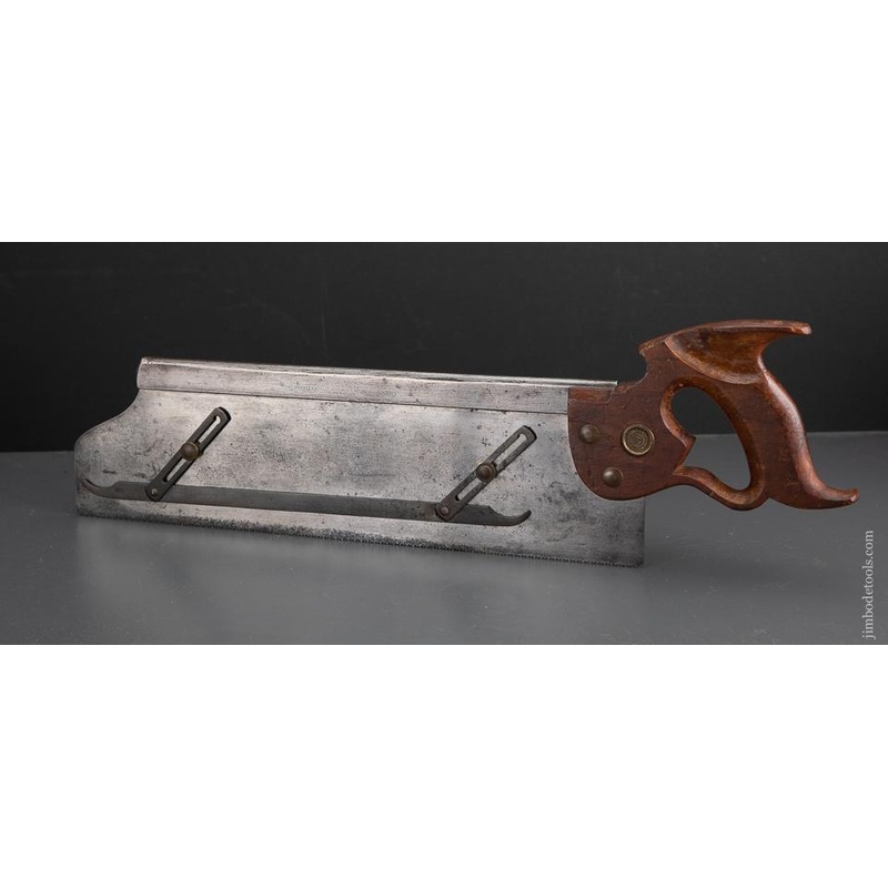 Very Rare! DISSTON No. 9 REGAN Patent Back Saw with Depth Stop – EXCALIBUR 56 – AS OF JULY 9