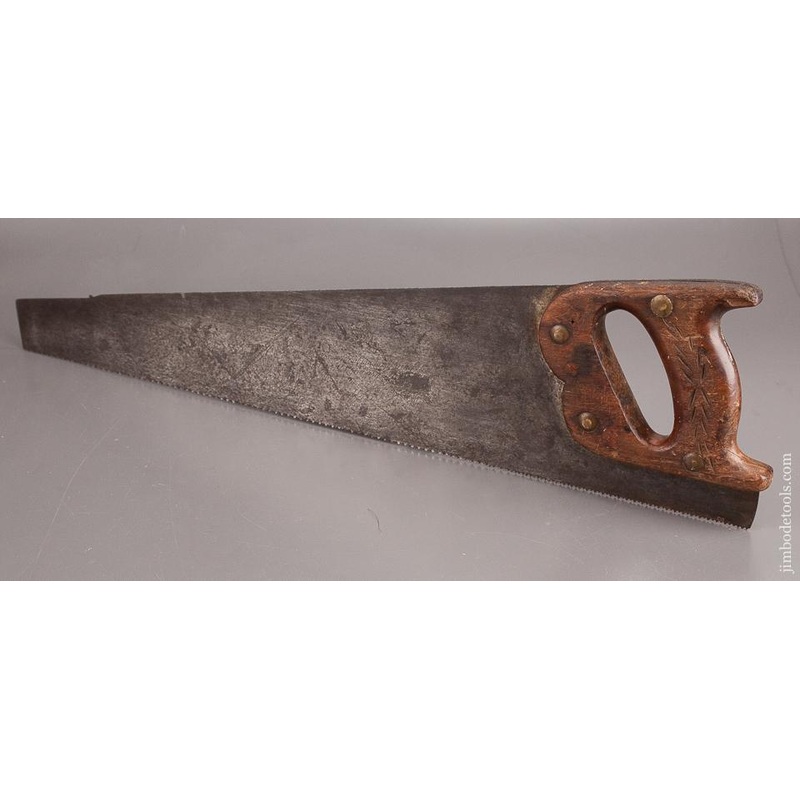 RARE 12 point 22 inch Crosscut BISHOP BULL DOG Tool Box Hand Saw — 82378