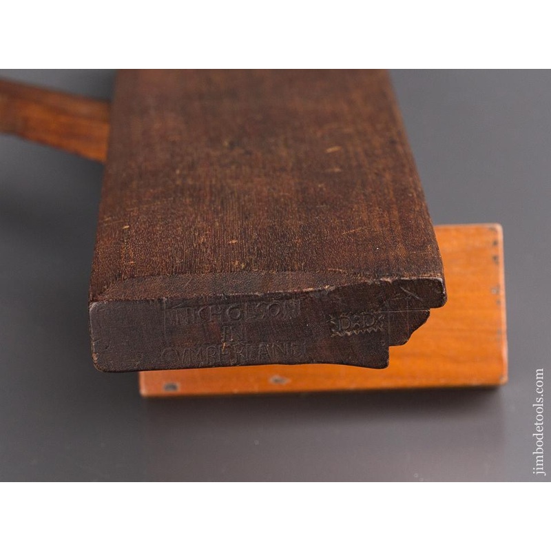 Rare! I. NICHOLSON IN CVMBERLAND Yellow Birch Molding Plane GOOD+ TO FINE – 85441U