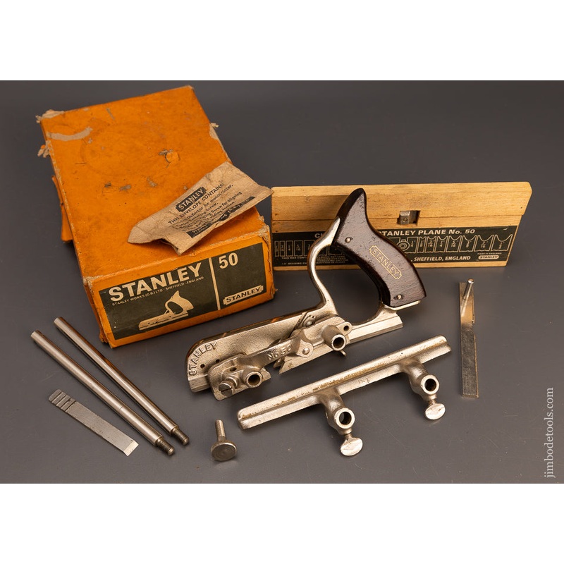 Unused! STANLEY No. 50 Light Combination Plane NEAR MINT and 100% COMPLETE in Original Box – 114912