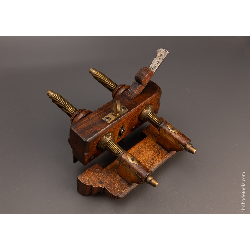 W. GREENSLADE BRISTOL Screw Arm Plow Plane with Solid Brass Arms PATENTED – 114871