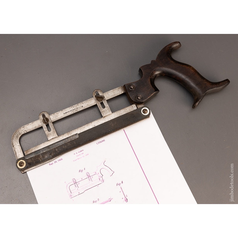 Rare! AUBIN’s Patent March 29, 1928 Finger Joint Tenon Saw – 115036