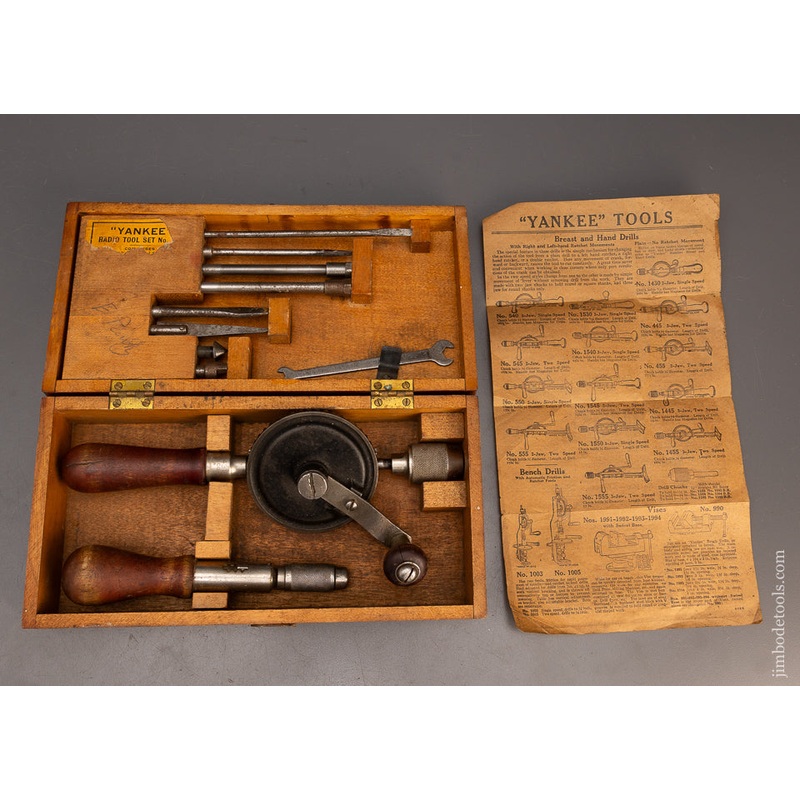 Rare NORTH BROS. YANKEE No. 106 Radio Tool Set Mint in Box 100% Complete – 114544