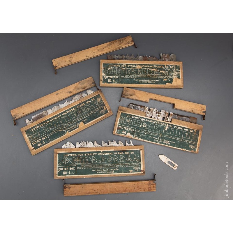 Set of 53 Cutters for STANLEY No. 55 Combination Plane – 93949