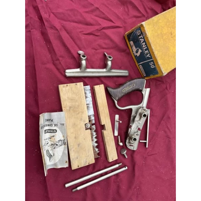 STANLEY No. 50 Light Combination Plane 100% COMPLETE in Original Box – 77062
