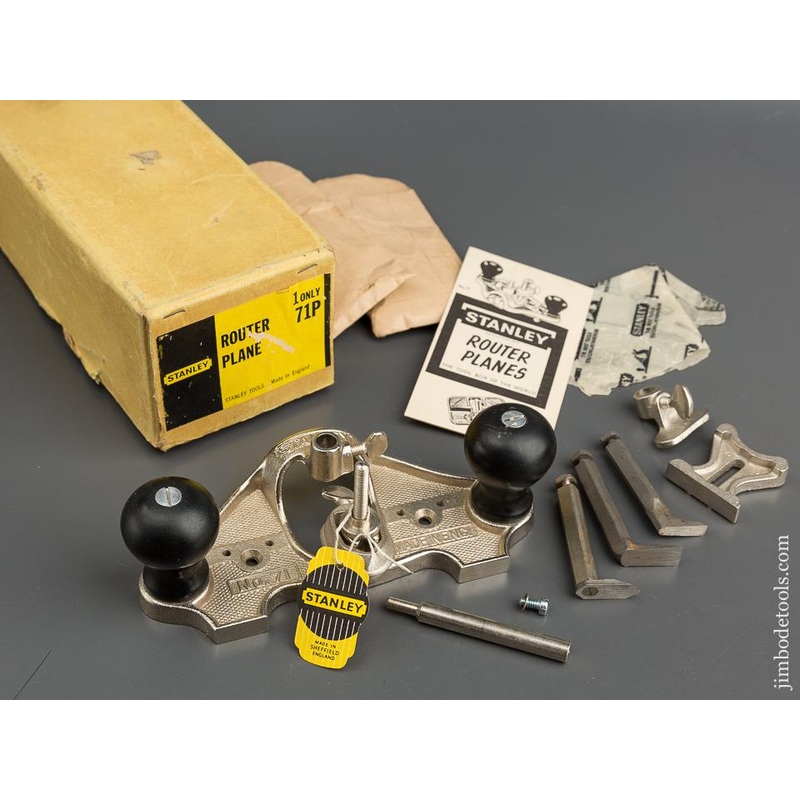 STANLEY No. 71 Router Plane MINT and 100% COMPLETE in Original Box — 79535
