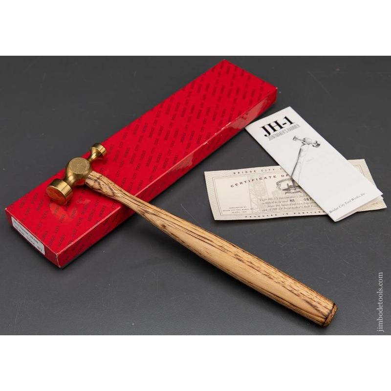 1995 BRIDGE CITY TOOL WORKS JH-1H Brass Hammer in Original Box – 93618