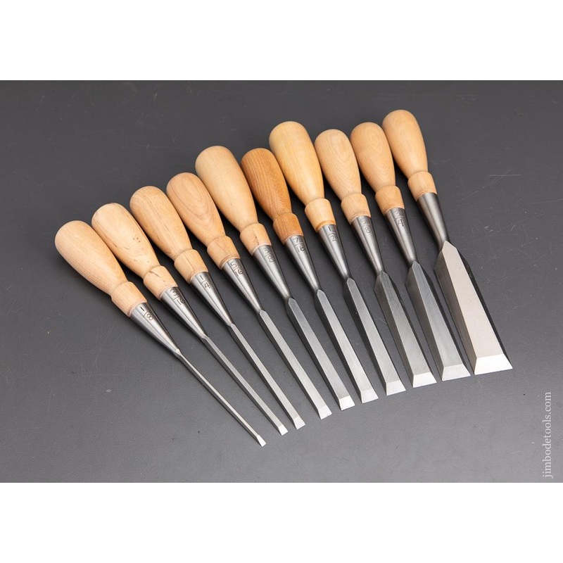 Set of Ten LIE-NIELSEN Standard Chisel Set — 93633