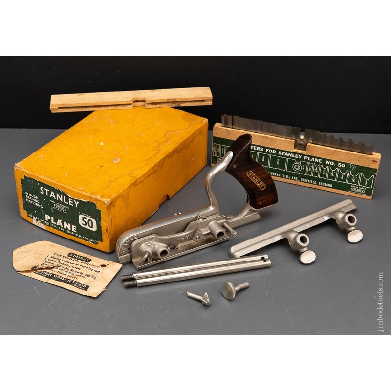 STANLEY No. 50 Light Combination Plane 100% COMPLETE in Original Box – 93686