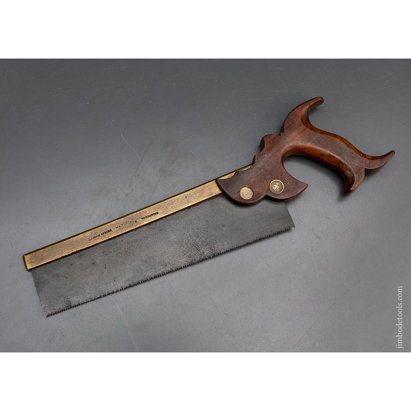 Wonderful WM. McNIECE PHILADA Triple Cove Batwing London Spring Brass Back Saw circa 1859 – 93440UR