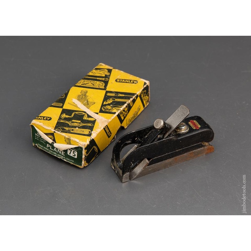 STANLEY No. 75 Bull Nose Rabbet Plane with Decal in Original Box – 94073