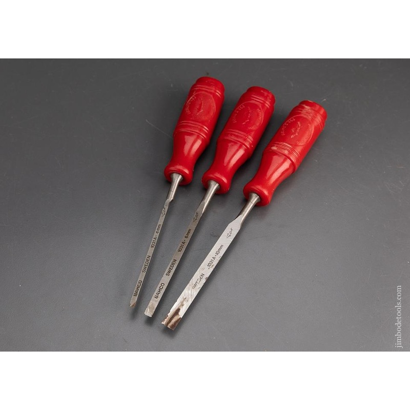 Three EXTRA FINE Chisels by BAHCO 956 – 93681