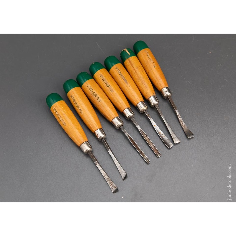 Seven MILLERS FALLS Carving Gouges – 94249