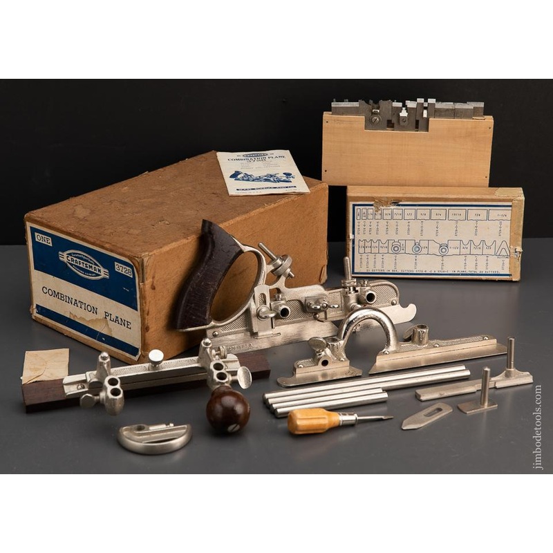 STANLEY No. 45 Combination Plane Made for SEARS 100% COMPLETE and NEAR MINT in Box – 91668