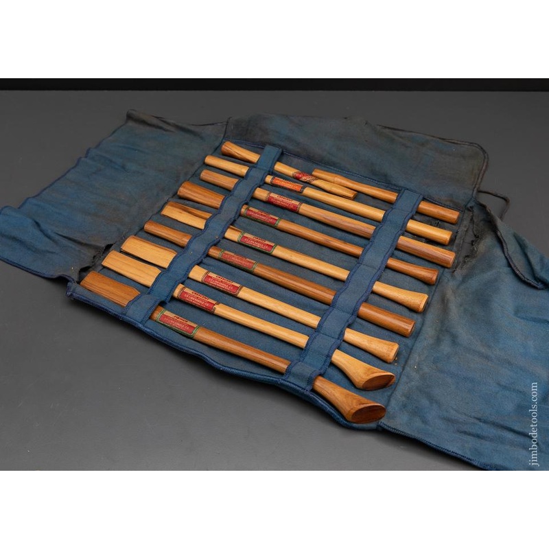 Salesman’s Sample Set of Ten Axe Handles in Original Roll – 94403