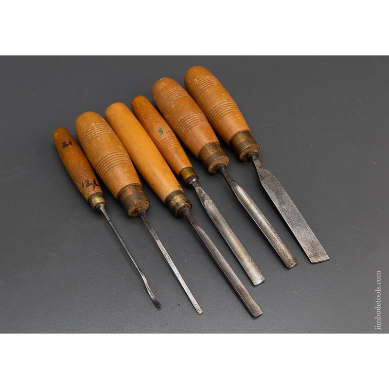 Six Good HENRY TAYLOR Carving Gouges – 94336
