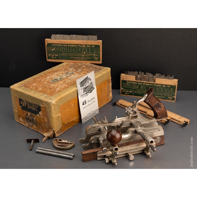 STANLEY No. 45 Combination Plane 100% COMPLETE in Original Box SWEETHEART – 94417