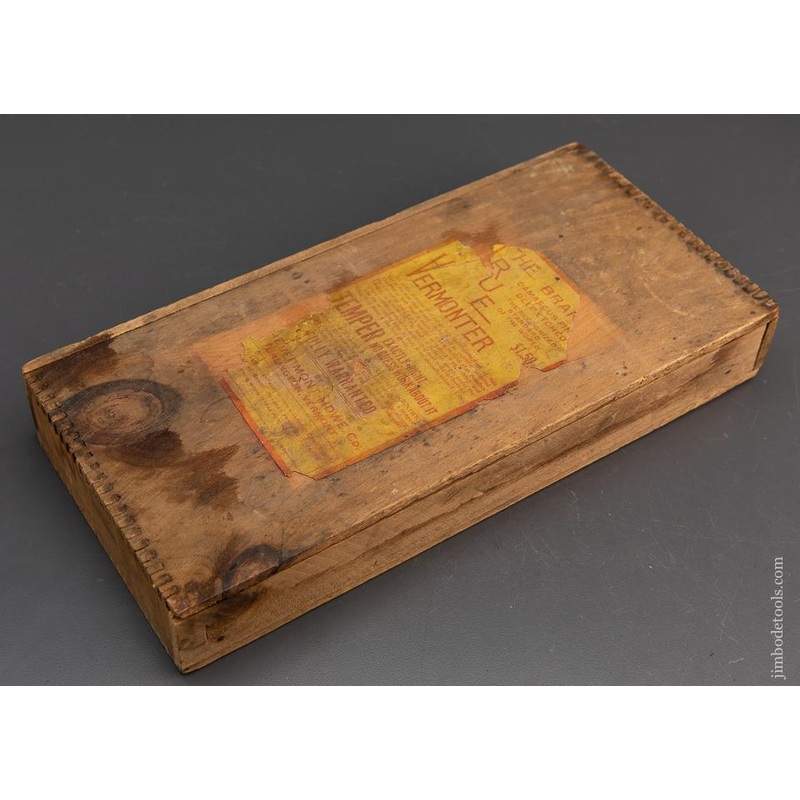 THE TRUE VERMONTER Wooden Axe Box With Lid & Label – 94415