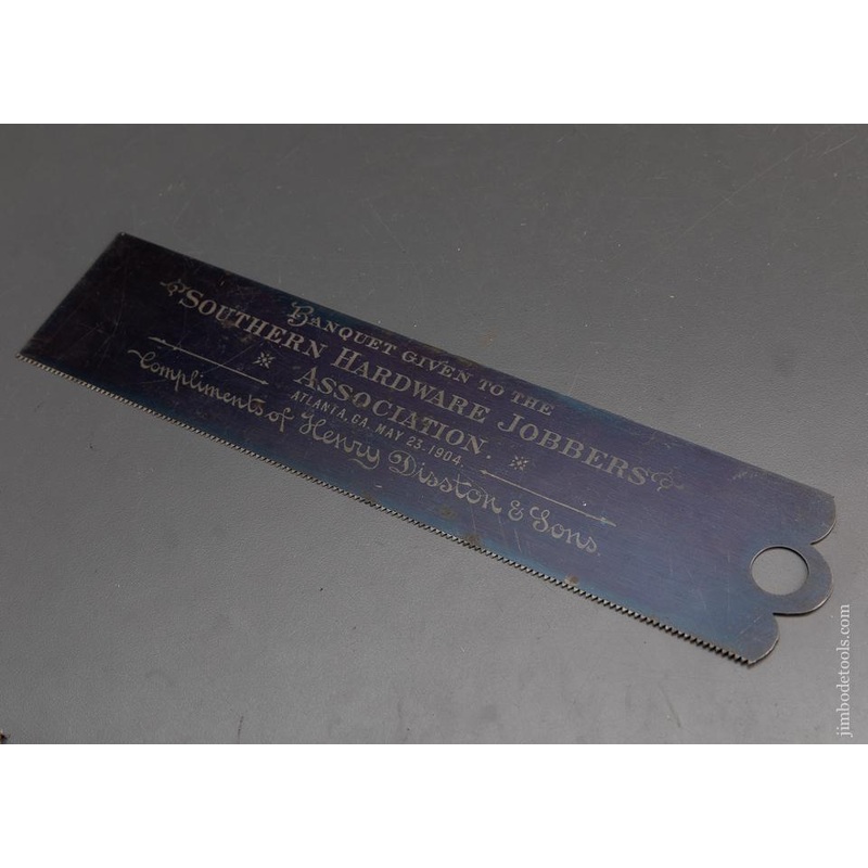 Rare 12 inch HENRY DISSTON Promotional Advertising Give-Away Saw – 94621