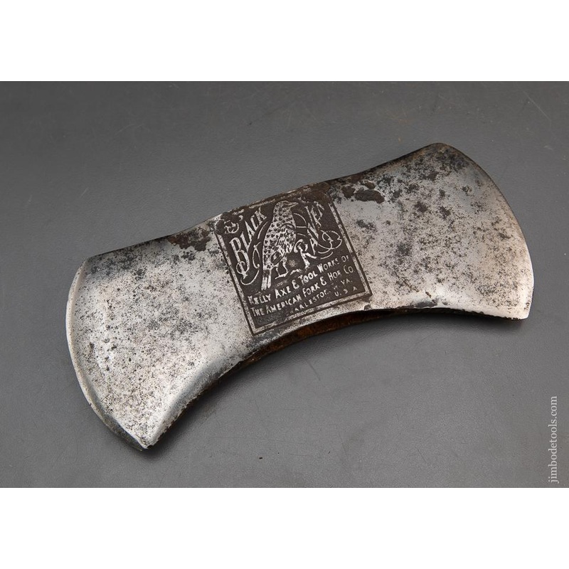 Rare KELLY BLACK RAVEN Embossed Double Bit Felling Axe – 94762