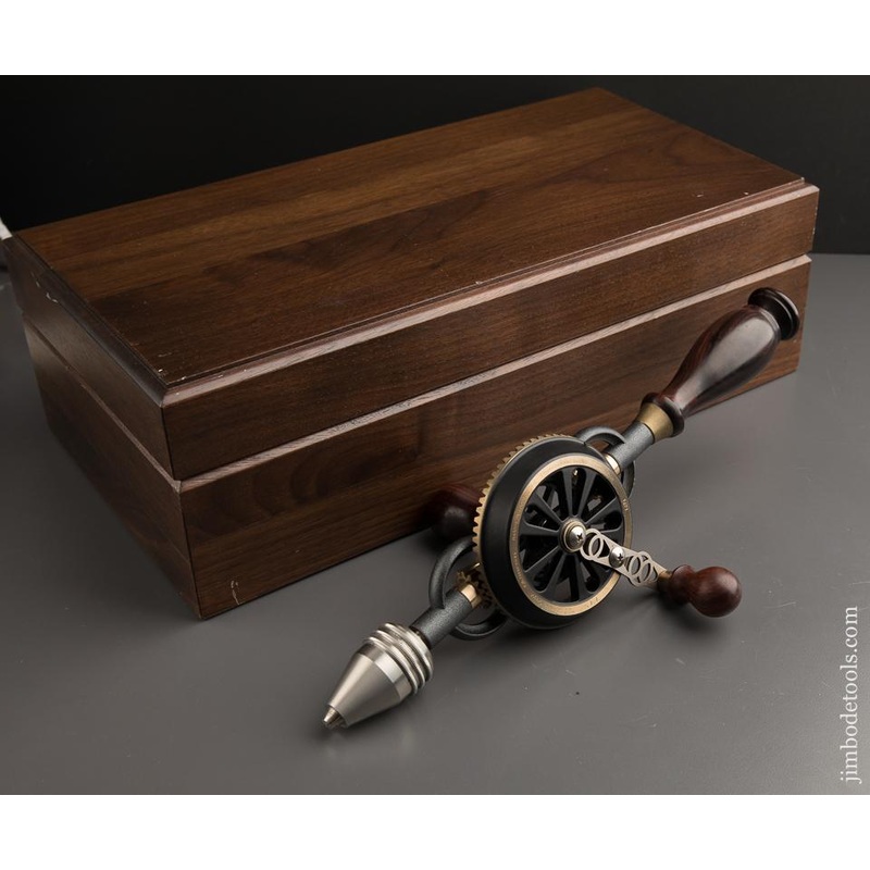 1998 BRIDGE CITY TOOL WORKS CT-6 Hand Drill in Original Walnut Presentation Box – 87385