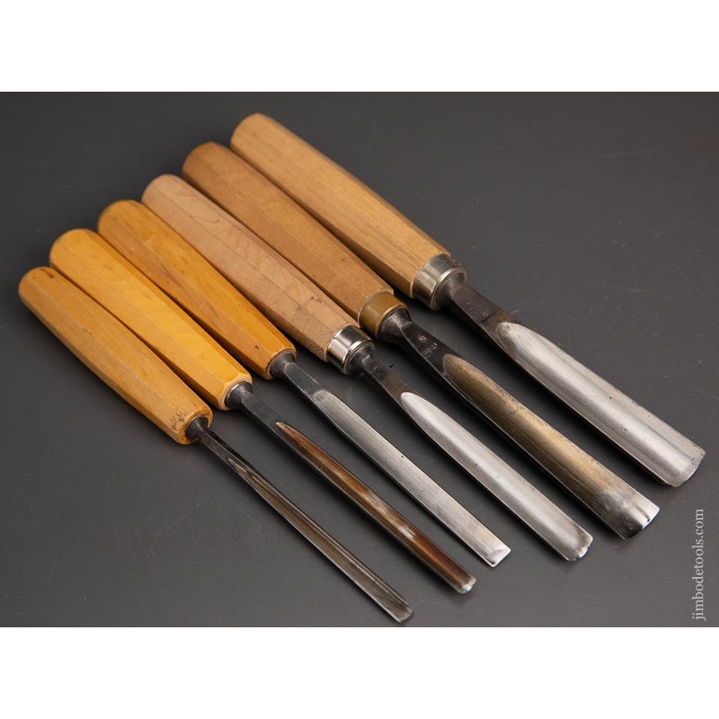 Very Clean Set of 6 Carving Chisels – 95133