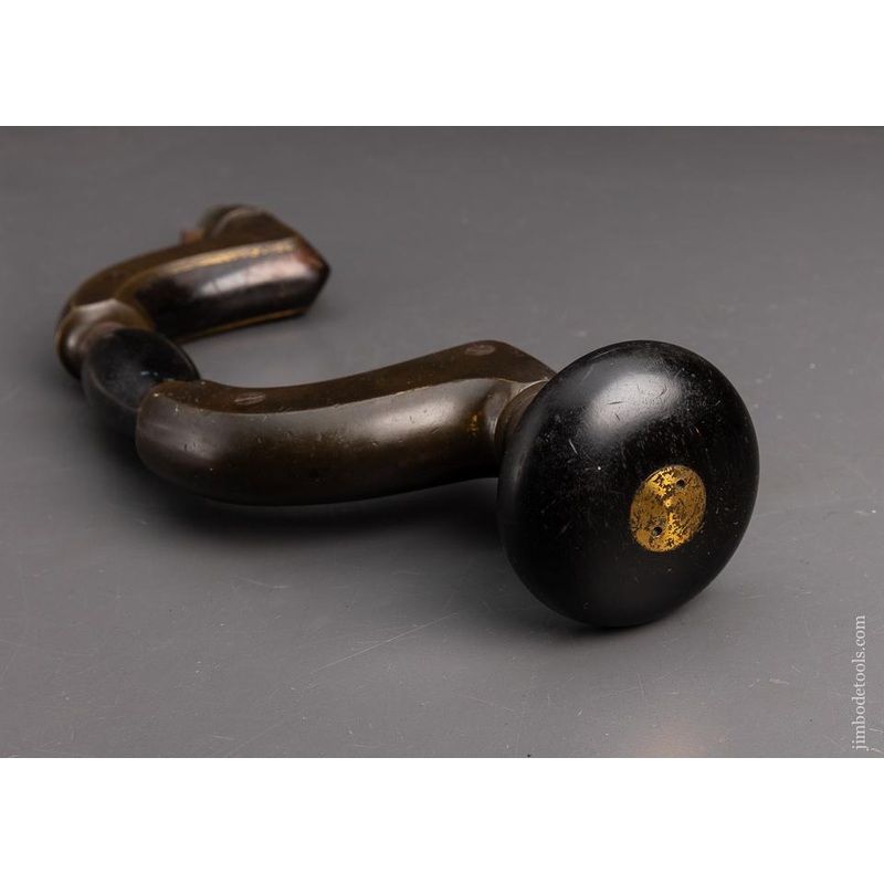 RARE One of Six Known MATHIESON 1866 PATENT Ebony and Gunmetal Frame Spring Lock Brace with Closed Brass Frame – EXCELSIOR 94187 – AS OF NOV 4