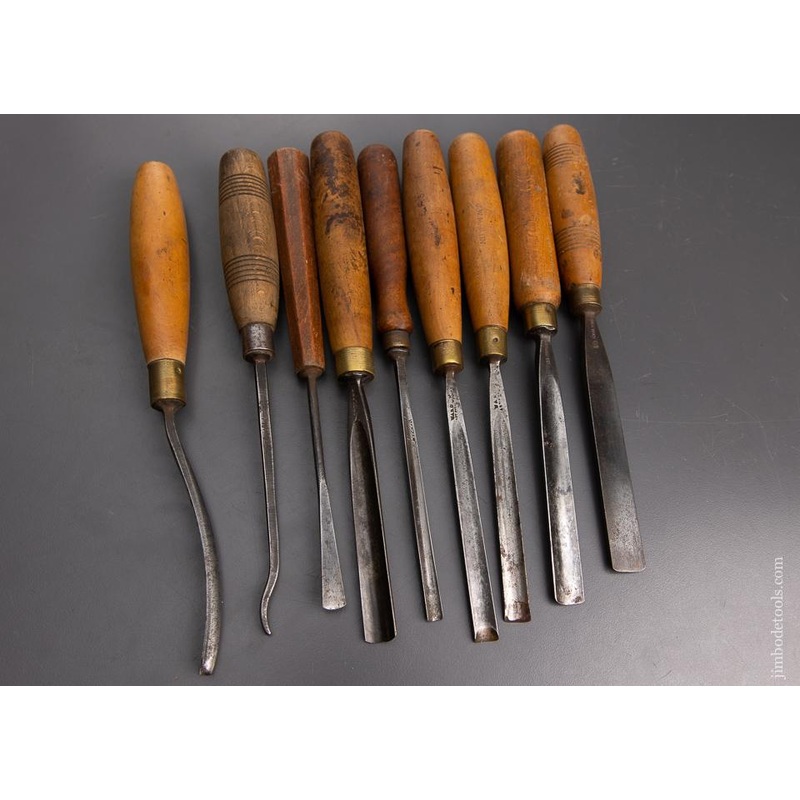 Set of 9 Good ADDIS Carving Gouges – 95355