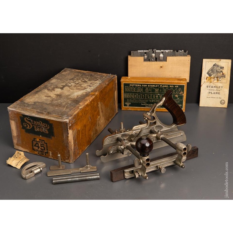 STANLEY No. 45 Combination Plane 100% COMPLETE in Original Box – 94929