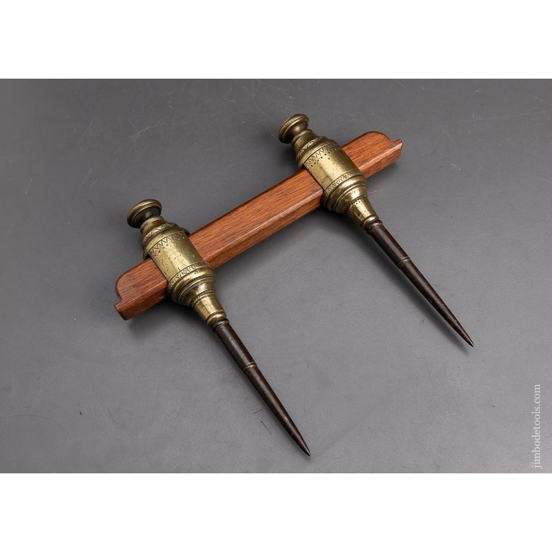 Stunning & Very Early Brass Trammel Points – EXCELSIOR 95407