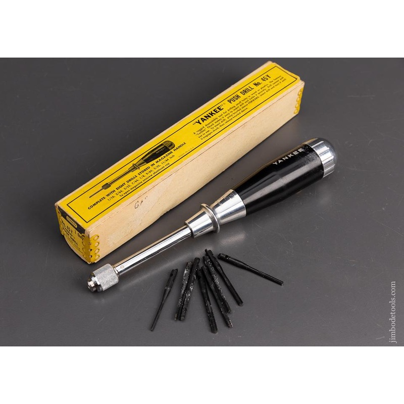 YANKEE No. 45Y Push Drill Mint in Box with all 8 Bits – 95510