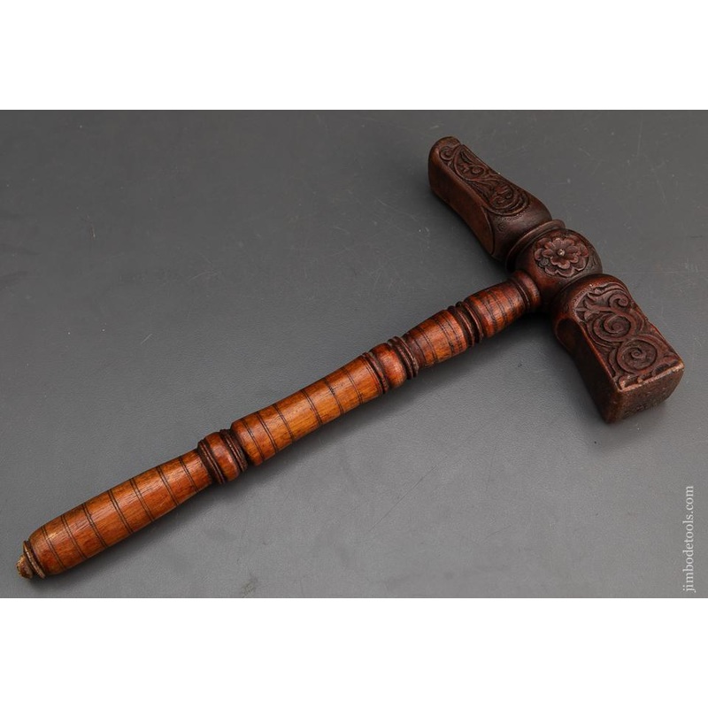 Stunning Ornately Carved Wooden mallet – Excalibur 124