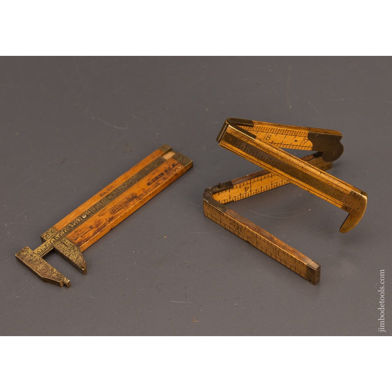 2 Good STANLEY Boxwood Caliper Rules No. 32 & No. 136 – 115041