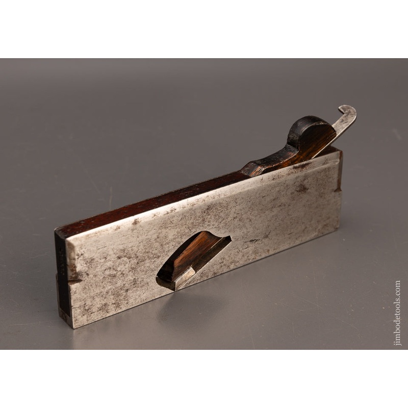 Rare Skewed Iron Dovetailed Steel Rosewood Infill Rabbet Plane by ARCHER LONDON 1842-63 – 114991