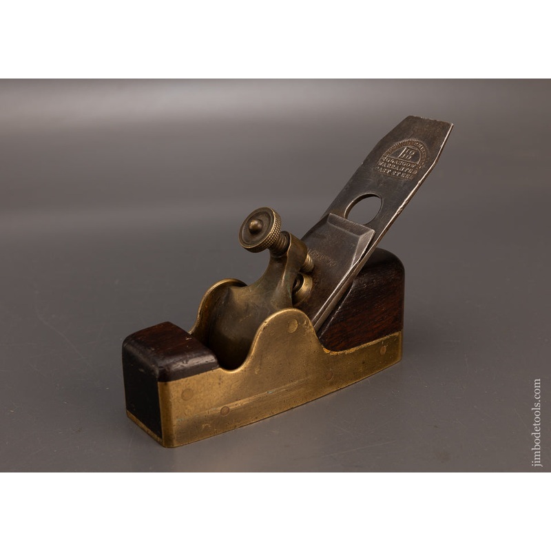 Very Rare 2/3 Size MATHIESON Gunmetal Rosewood Infill Smooth Plane – EXCELSIOR 114794 – AS OF JAN 30