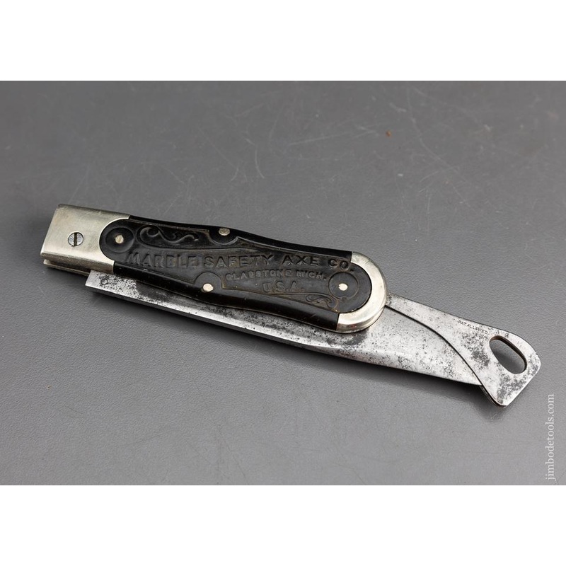 Vintage MARBLE SAFETY AXE CO. Knife with Dog and Deer Scales – EXCELSIOR 95953