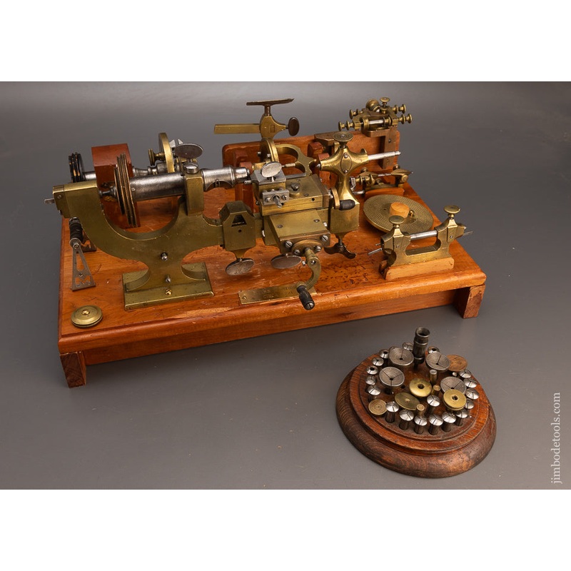 Spectacular 19th Century Watch Makers Lathe, Mandrel & Accessories – 113544 – AS OF FEB 10