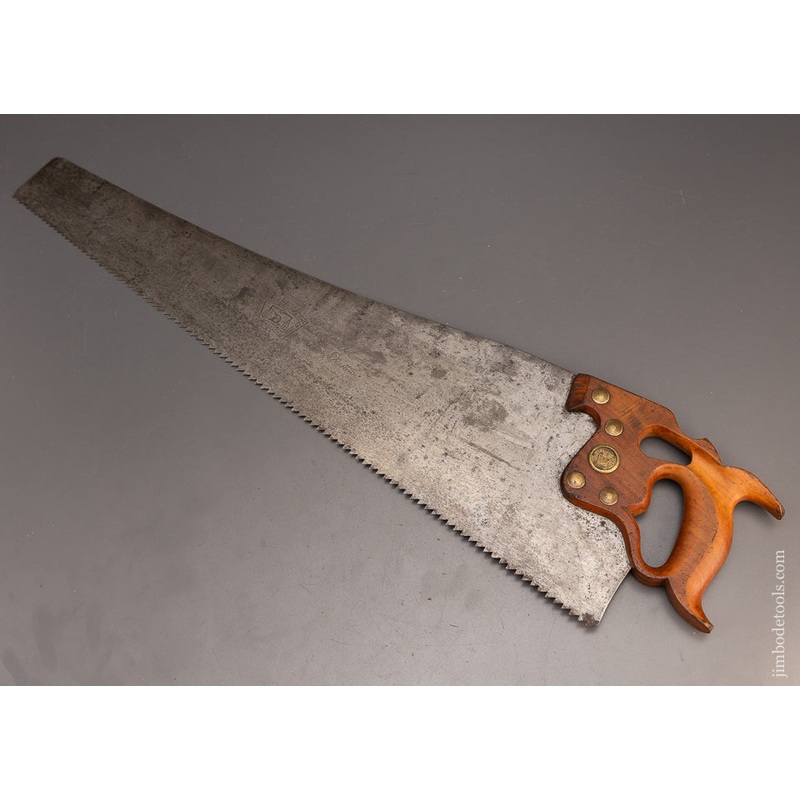Spectacular, Early DISSTON No. D8 Thumbhole Rip Hand Saw – 115074