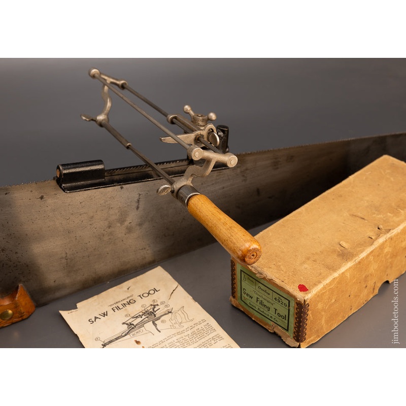 STEARNS PATENT No. 400 Saw Filer (for Dunlop) Mint in Box with Instructions – 115232